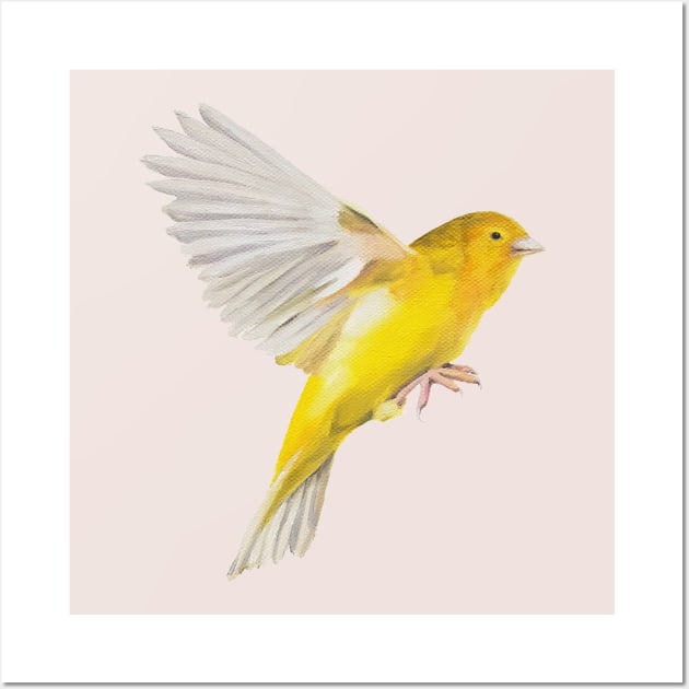 Canary in Flight Wall Art by EmilyBickell